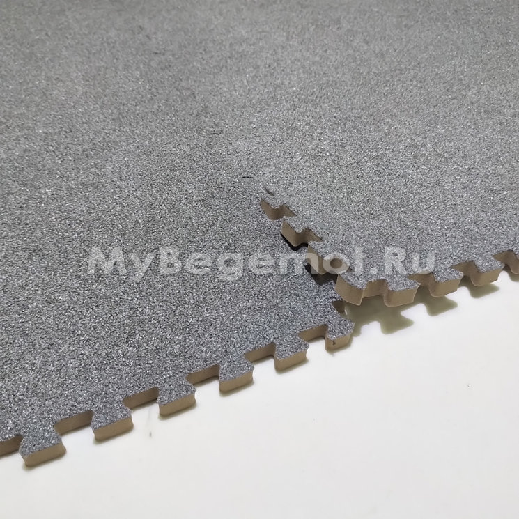 Детский мягкий пол с ковролином NEEU 60x60 см, серый 14