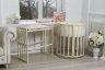 Детская кроватка-трансформер овальная Valle Patrisia, слоновая кость