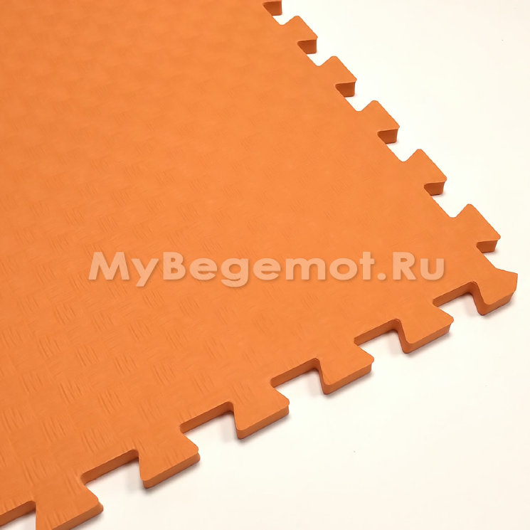 Мягкий пол, коврики-пазлы 100х100x1.4 см, оранжевые