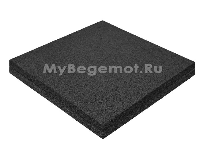 Резиновая плитка M-KORT STANDART, 500x500х50 мм, черная