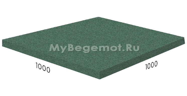 Резиновая плитка RUBBLEX STANDART, 100x100 см, зеленая