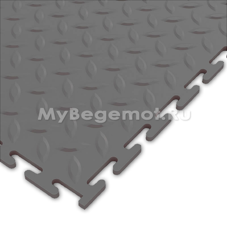 Модульное напольное ПВХ покрытие M-TILE HARD STEEL, RAL 7037, Серый.