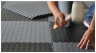 Модульное напольное ПВХ покрытие M-TILE HARD STUDDED, 7 мм