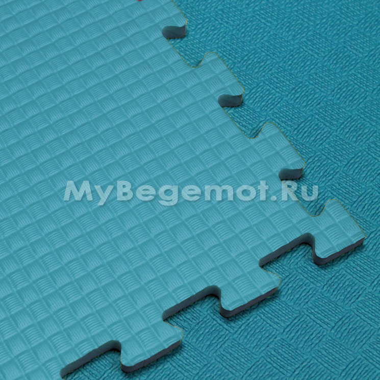 Мягкий пол, коврики-пазлы  (мелкий пазл) 100х100x1 см, голубые