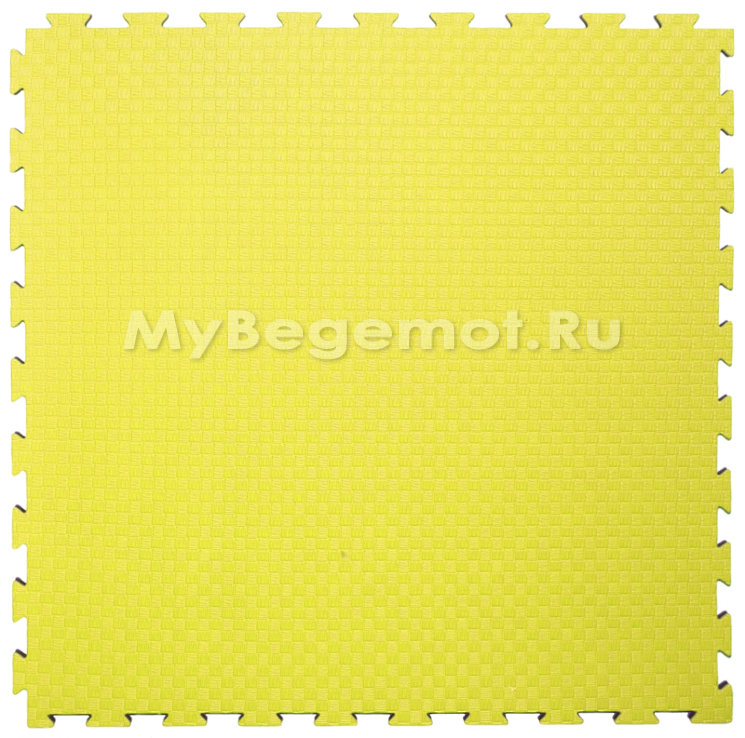Будо-маты, спортивные маты ЭВА EC 100х100x2.5 см, сине-желтые