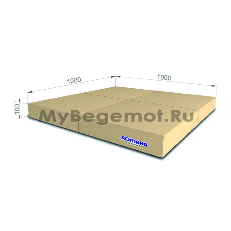 Мат гимнастический, защитный 100х100x10 см