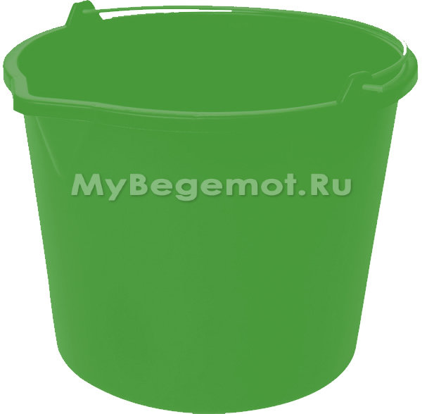 Ведро строительное штукатурно-малярное 12 л. (с носиком) зеленое